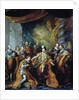 Institution of the Order of the Holy Spirit by Henry III by Louis Michel van Loo