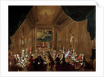 Initiation ceremony in a Viennese Masonic Lodge by Anonymous