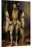 Portrait of Emperor Charles V with His Dog by Jakob Seisenegger