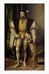Portrait of Emperor Charles V with His Dog by Jakob Seisenegger