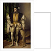 Portrait of Emperor Charles V with His Dog by Jakob Seisenegger