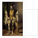 Portrait of Emperor Charles V with His Dog by Jakob Seisenegger
