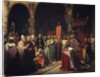 Louis VII takes the banner in the Basilica of Saint -Denis, 1147 by Jean Baptiste Mauzaisse
