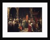 Louis VII takes the banner in the Basilica of Saint -Denis, 1147 by Jean Baptiste Mauzaisse