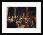 Louis VII takes the banner in the Basilica of Saint -Denis, 1147 by Jean Baptiste Mauzaisse