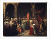 Louis VII takes the banner in the Basilica of Saint -Denis, 1147 by Jean Baptiste Mauzaisse