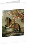 Equestrian portrait of Alberte Barbe d'Ernecourt by Claude Deruet