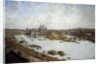 Panoramic view of Paris and the Ile de la Cite in 1588 by Theodore Joseph Hubert Hoffbauer