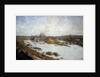 Panoramic view of Paris and the Ile de la Cite in 1588 by Theodore Joseph Hubert Hoffbauer