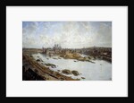 Panoramic view of Paris and the Ile de la Cite in 1588 by Theodore Joseph Hubert Hoffbauer
