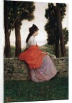 Young Lady Waiting for Something by Federico Zandomeneghi
