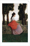 Young Lady Waiting for Something by Federico Zandomeneghi