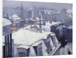 View of Roofs (with snow) in Paris by Gustave Caillebotte