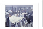 View of Roofs (with snow) in Paris by Gustave Caillebotte