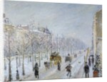 Parisian Boulevard under snow by Camille Pissaro