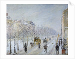 Parisian Boulevard under snow by Camille Pissaro