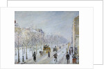 Parisian Boulevard under snow by Camille Pissaro
