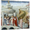 Procession of Pope Gregory I the Great at the castle of St. Angelo by Giovanni di Paolo