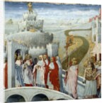 Procession of Pope Gregory I the Great at the castle of St. Angelo by Giovanni di Paolo