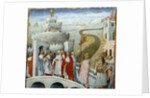 Procession of Pope Gregory I the Great at the castle of St. Angelo by Giovanni di Paolo