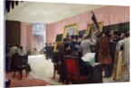 A session of the painting jury at the Salon of French artists at the Palace of Industry by Henri Gervex
