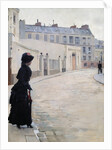Waiting, rue de Chateaubriand in Paris by Jean Beraud