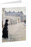 Waiting, rue de Chateaubriand in Paris by Jean Beraud