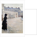 Waiting, rue de Chateaubriand in Paris by Jean Beraud