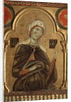 Detail of mary from Christ the Redeemer and Four Saints by Meliore di Jacopo