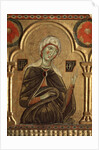 Detail of mary from Christ the Redeemer and Four Saints by Meliore di Jacopo