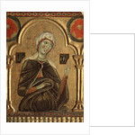 Detail of mary from Christ the Redeemer and Four Saints by Meliore di Jacopo
