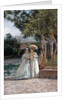 Promenade in a Garden by Silvestro Lega