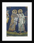 Mosiac of Praxedes and St Paul in Basilica di Santa Prassede by Anonymous
