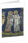 Mosiac of Praxedes and St Paul in Basilica di Santa Prassede by Anonymous