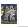 Mosiac of Praxedes and St Paul in Basilica di Santa Prassede by Anonymous