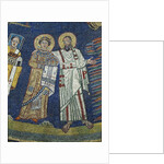 Mosiac of Praxedes and St Paul in Basilica di Santa Prassede by Anonymous