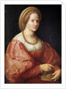 Portrait of a Woman with a Basket of Spindles by Pontormo