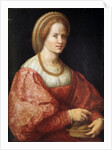 Portrait of a Woman with a Basket of Spindles by Pontormo