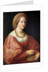 Portrait of a Woman with a Basket of Spindles by Pontormo