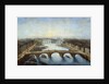 Panoramic view of Paris over the Pont Royal by Charles Grevenbroeck