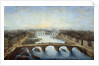 Panoramic view of Paris over the Pont Royal by Charles Grevenbroeck