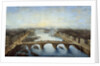 Panoramic view of Paris over the Pont Royal by Charles Grevenbroeck