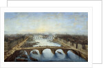 Panoramic view of Paris over the Pont Royal by Charles Grevenbroeck