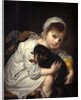 Girl with a Small Dog by Jean-Baptiste Greuze