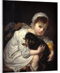 Girl with a Small Dog by Jean-Baptiste Greuze