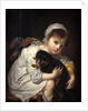 Girl with a Small Dog by Jean-Baptiste Greuze