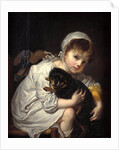Girl with a Small Dog by Jean-Baptiste Greuze