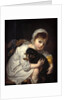 Girl with a Small Dog by Jean-Baptiste Greuze