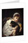 Girl with a Small Dog by Jean-Baptiste Greuze