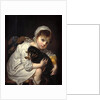 Girl with a Small Dog by Jean-Baptiste Greuze
